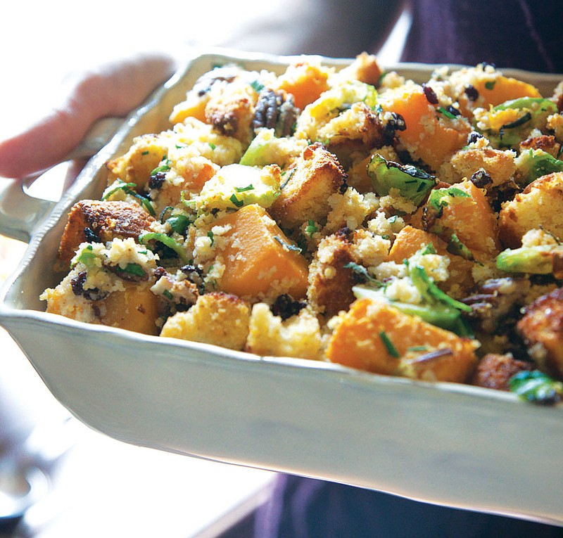 Standard dinner elements can be enhanced by doing something a bit different, like adding Brussels sprouts and winter squash to stuffing for an alternative that is pleasing to the eye and the palate.