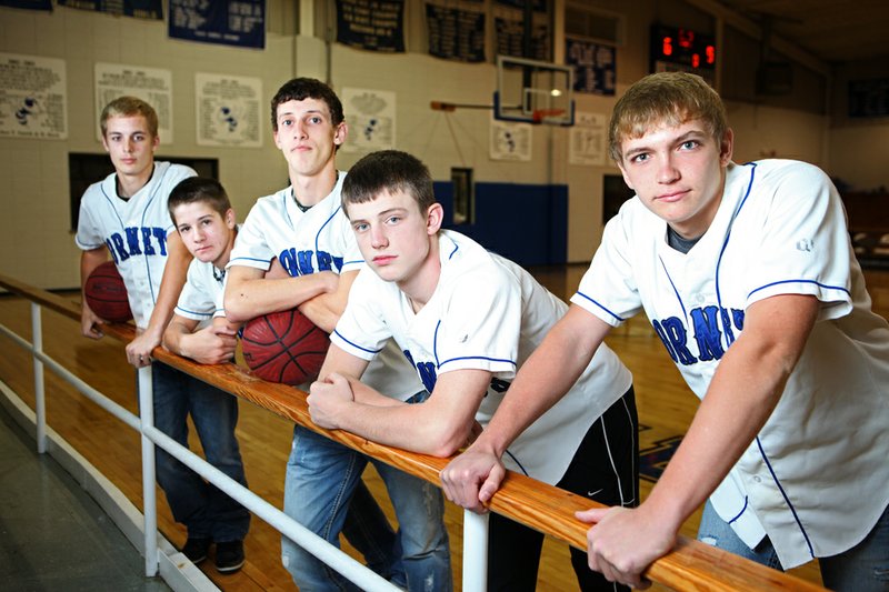 From the left, Will Pennington, Mason Duncan, Zac Capps, Garrett Collums and Josh Payne have known each other almost as long as they’ve known how to walk. The five juniors at South Side Bee Branch High School have spent most of their lives playing on the same sports teams.