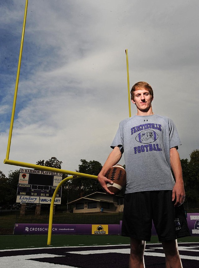 Fayetteville kicker Ryan Starr, who kicked a 52-yard field goal against Bentonville last week, is drawing interest from several schools in the region. 