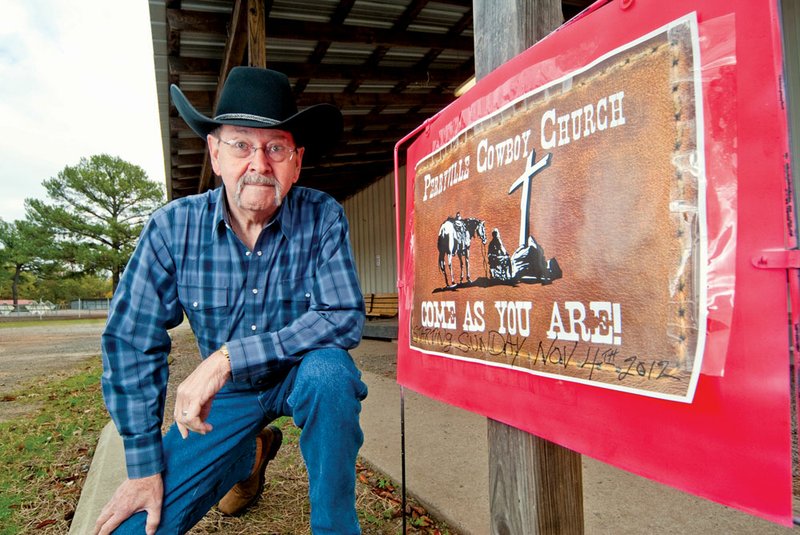 Al Wall, 73, was a Baptist preacher for 47 years before he was asked to help start the Perryville Cowboy Church. The church meets each Sunday at the Perry County Fairgrounds and offers a more relaxed atmosphere with the intention of drawing those who may not be attending church elsewhere.