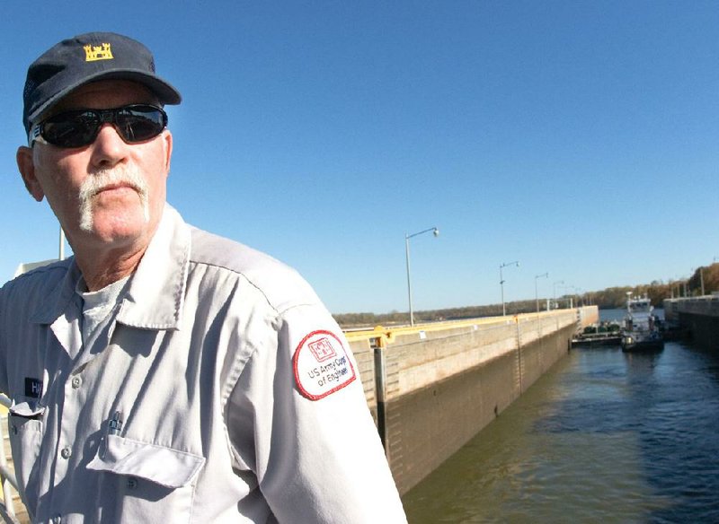 Gordon Hamblin, lockmaster at the James W. Trimble lock in Barling, said daily four-hour closures at the lock have created some barge delays but the plan to save equipment has “worked out fairly well for a start.” 