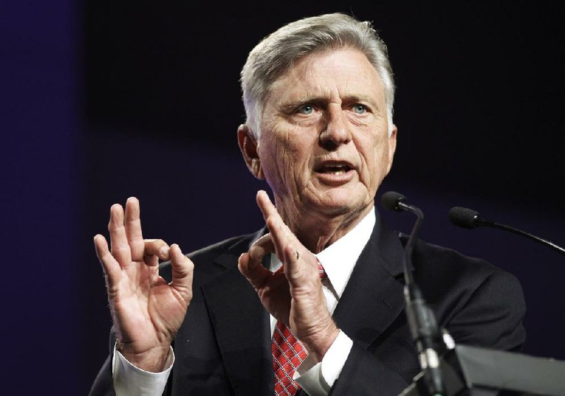 Gov. Mike Beebe, speaking Wednesday at the Arkansas State Chamber of Commerce’s annual meeting in Little Rock, said Medicaid expansion is the best way to avoid cuts to nursing care for 10,000 to 15,000 senior citizens and disabled people. Article, 3A 