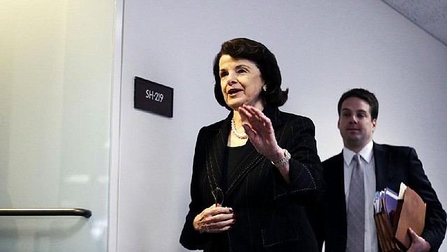 Senate Intelligence Committee Chairman Dianne Feinstein, D-Calif., arrives Thursday for a closed oversight hearing of the committee on Capitol Hill in Washington to look into the circumstances surrounding the deadly attack on the U.S. Consulate in Benghazi, Libya. 