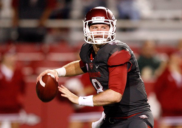 Former Arkansas quarterback Tyler Wilson was drafted by the Oakland Raiders in the fourth round Saturday.