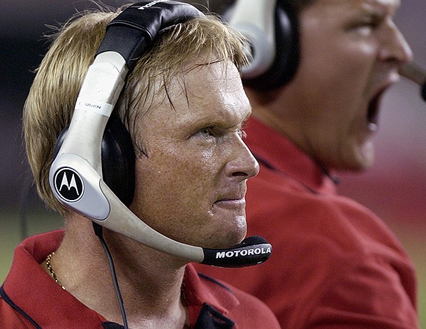 Jon Gruden, who led Tampa Bay to a Super Bowl win nearly 10 years ago, is reportedly in the mix for job openings at Arkansas and Tennessee. 