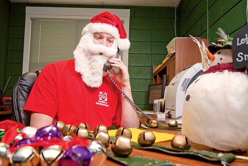 Junior Rodemeyer will be one of the Hot Springs Parks and Recreation members playing Santa or Mrs. Claus and calling children to give them Christmas wishes. 