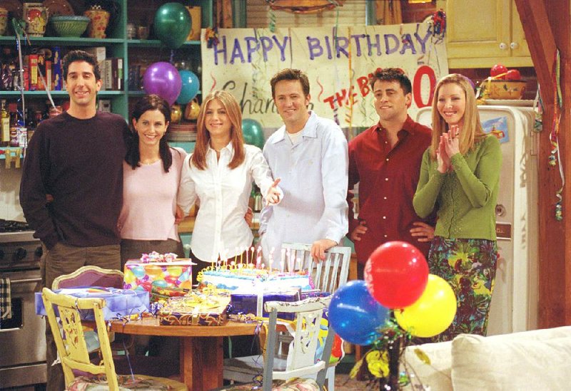 David Schwimmer (from left), Courteney Cox, Jennifer Aniston, Matthew Perry, Matt LeBlanc and Lisa Kudrow are the six inseparable Friends. 