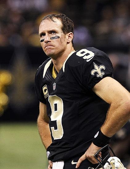 New Orleans Saints quarterback Drew Brees wasn’t happy after Sunday’s game against the San Francisco 49ers in New Orleans. Ahmad Brooks and Donte Whitner returned interceptions for touchdowns, the 49ers sacked Drew Brees five times, and visiting San Francisco ended the New Orleans Saints’ three-game winning streak.