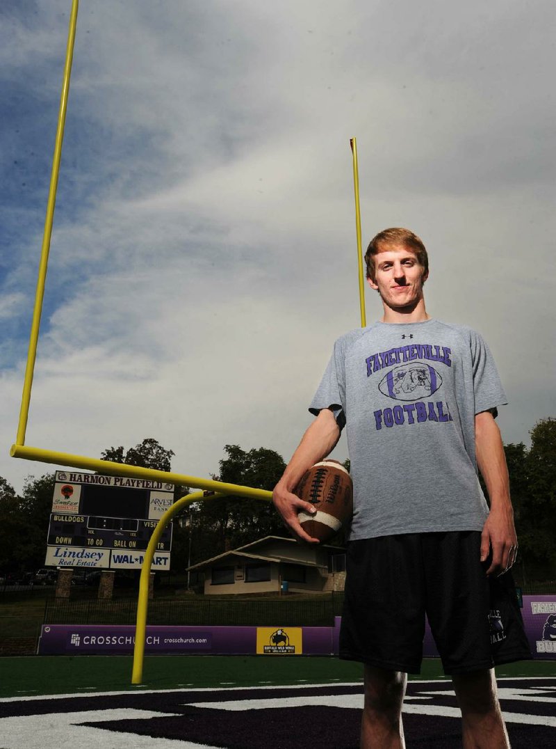 Fayetteville kicker Ryan Starr has made 11 of 12 field-goal attempts this season, including a 52-yarder against Bentonville on Nov. 2. He also has placed more than 20 kickoffs in the end zone for touchbacks. 