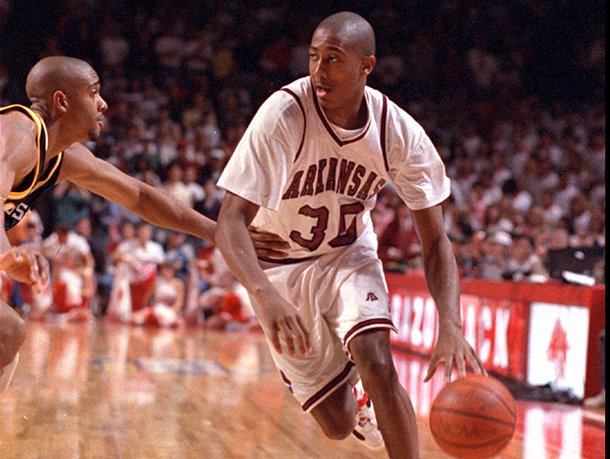 Scotty Thurman helped Arkansas to an 13-2 record in NCAA Tournament games. 