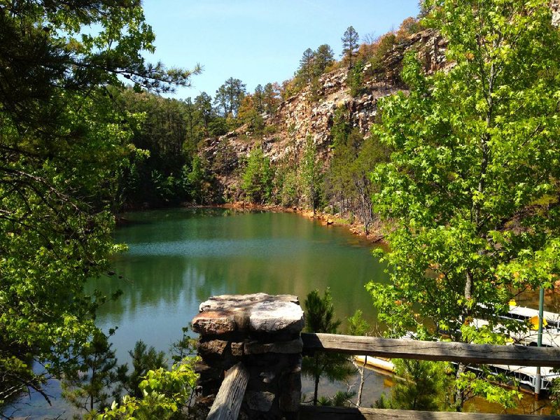 Rocky Valley Trail begins above the Quarry Pond near the Pinnacle Mountain State Park Visitor Center. 