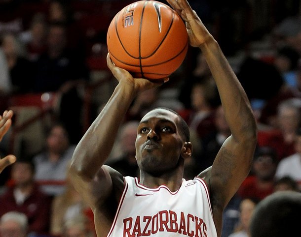 Mardracus Wade, who led the SEC in 3-point shooting percentage last season, is one of several Arkansas players off to a rough start this year. 