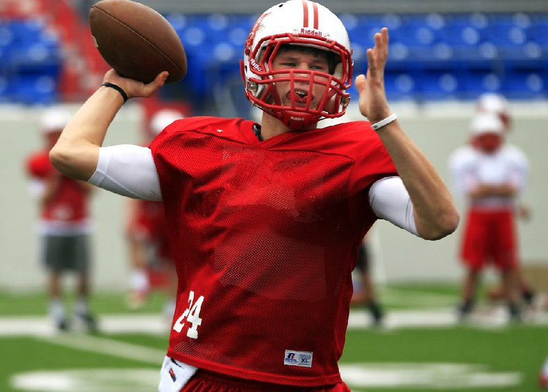 Harding Academy quarterback Will Francis has completed 258 of 346 passes for 3,724 yards and 38 touchdowns this season. 
