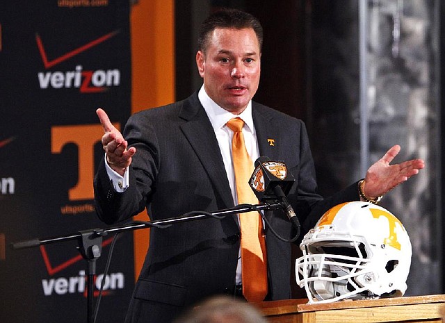 New Tennessee Coach Butch Jones received a text from former Tennessee and present Denver Broncos quarterback Peyton Manning selling him on Colorado, not Tennessee. 