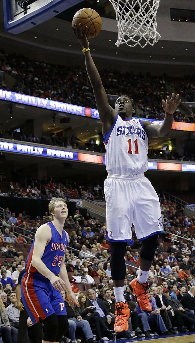 Philadelphia’s Jrue Holiday scored 25 points to lead the 76ers in Monday’s 104-97 victory over the Detroit Pistons. 