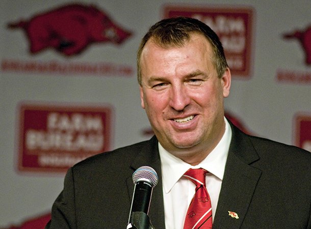 Arkansas coach Bret Bielema completed his first coaching staff with the hiring of wide receivers coach Michael Smith.