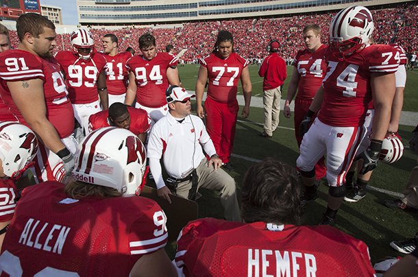 Wisconsin co-defensive coordinator Charlie Partridge, pictured in this 2011 photo, will join Arkansas as defensive line coach following the Rose Bowl. 