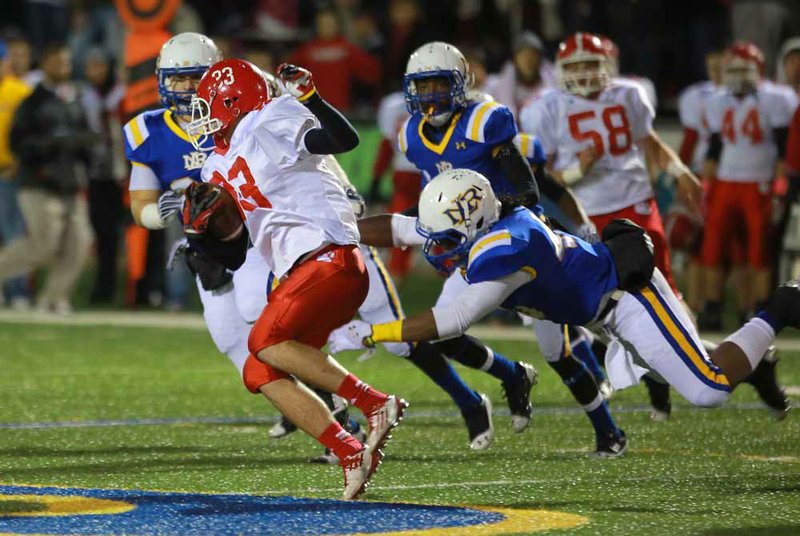 Cabot safety Jake Ferguson (#33) had seven interceptions, including two against North Little Rock. 