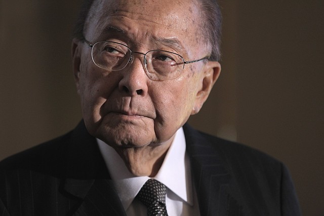 In this Monday, Sept. 19, 2011 file photo, Sen. Daniel Inouye, D-Hawaii, president pro temper of the Senate, and a recipient of the Medal of Honor, attends a ceremony on Capitol Hill in Washington, where he is presented a commemorative coin marking the 150th anniversary of the creation of the Medal of Honor by Congress. Inouye has died of respiratory complications, Monday, Dec. 17, 2012. He was 88.