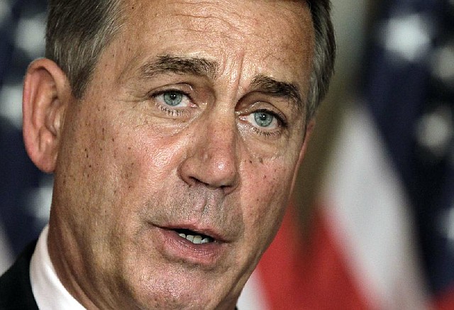 House Speaker John Boehner, R-Ohio, shown in this July photo on Capitol Hill in Washington, met with President Obama at the White House on Monday in search of a compromise to avert the economy-threatening “fiscal cliff.”