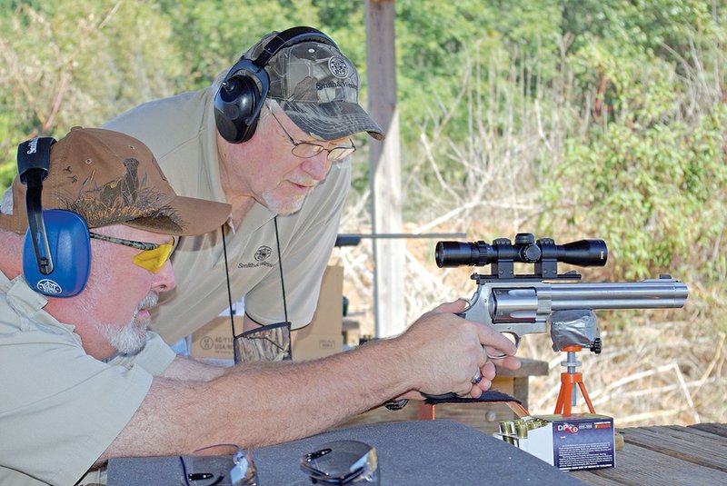 Becoming an accomplished handgun hunter requires hours of practice at the shooting range.