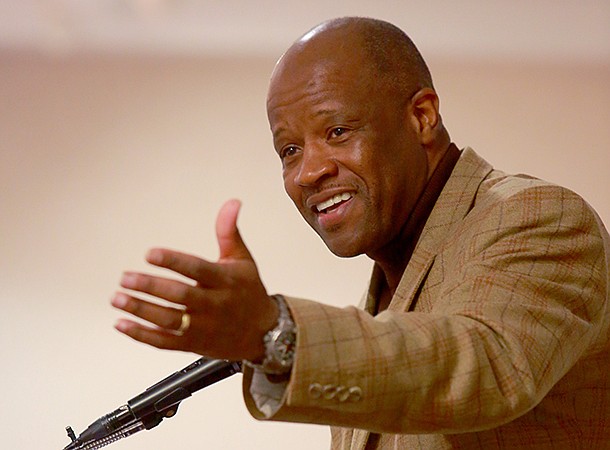 Arkansas Coach Mike Anderson, speaking at the Downtown Tip-Off Club luncheon Friday in North Little Rock, said it remains to be seen how a tough schedule will affect the Razorbacks. 