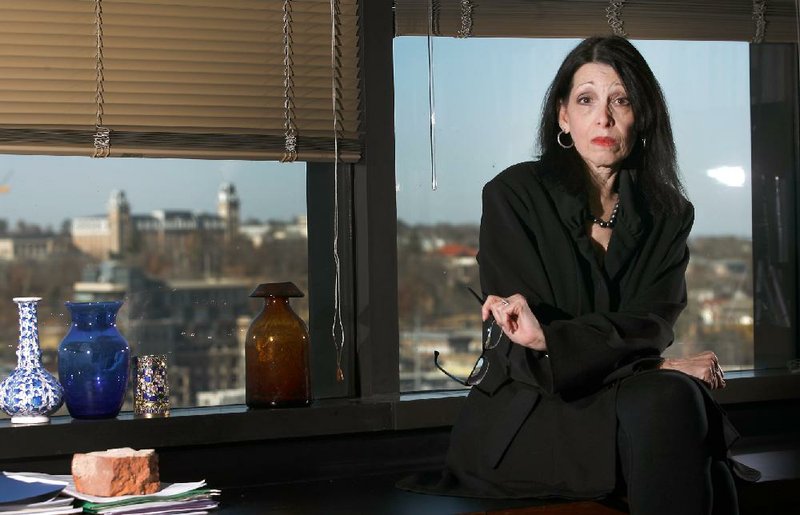 University of Arkansas architecture professor Ethel Goodstein-Murphree photographed in her downtown Fayetteville office.