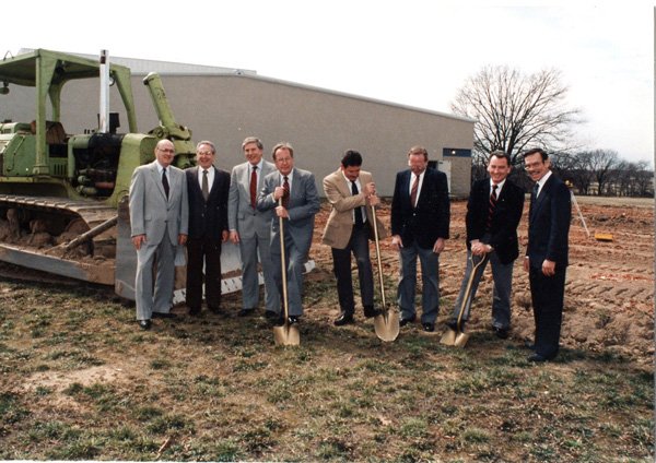 Groundbreaking ceremony for the Springdale Morning News office on Lowell Road in 1991