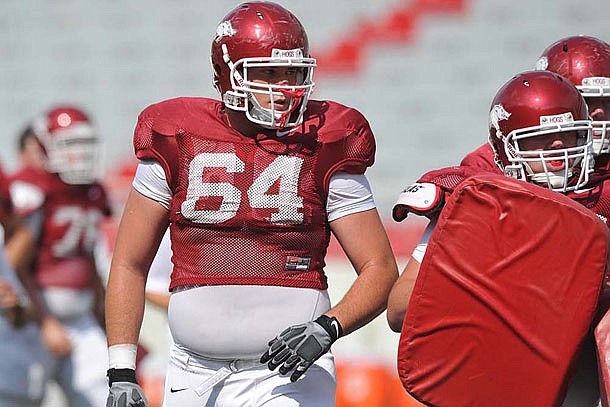 Arkansas center Travis Swanson, a three-year starter, was named to the Rimington Trophy watch list, it was announced Tuesday.