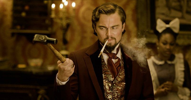 Calvin Candie (Leonardo DiCaprio) is a cruel slavemaster in Quentin Tarantino’s alternate history of the antebellum South: Django Unchained. 