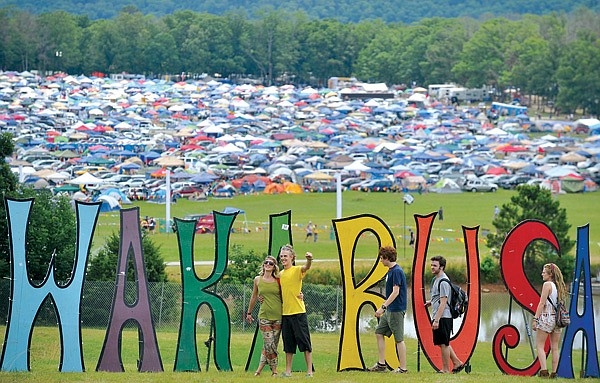 Thousands gathered in 2012 for the annual Wakarusa festival, which takes place on Mulberry Mountain north of Ozark on Arkansas 23. The festival site is also home to Yonder Mountain String Band’s Harvest Music Festival and a newly announced event, a country music festival scheduled for June 6-8. 