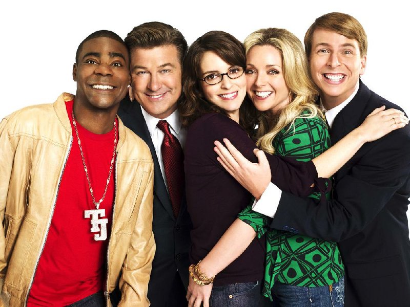 The cast of 30 Rock includes (from left) Tracy Morgan, Alec Baldwin, Tina Fey, Jane Krakowski and Jack McBrayer. The show’s last episode is scheduled Jan. 31. 