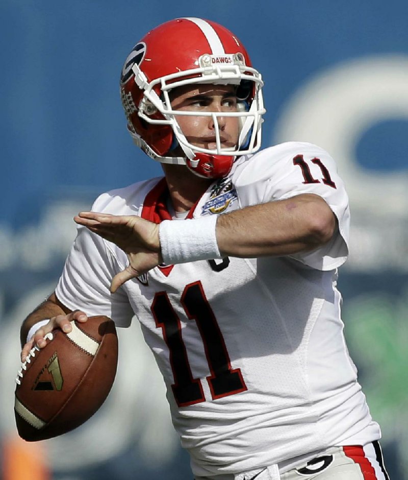 Georgia quarterback Aaron Murray was named the most valuable player in Tuesday’s Capital One Bowl after going 18-of-33 passing for 427 yards and 5 touchdowns to lead the No. 7 Bulldogs to a 45-31 victory over No. 16 Nebraska in Orlando, Fla. 