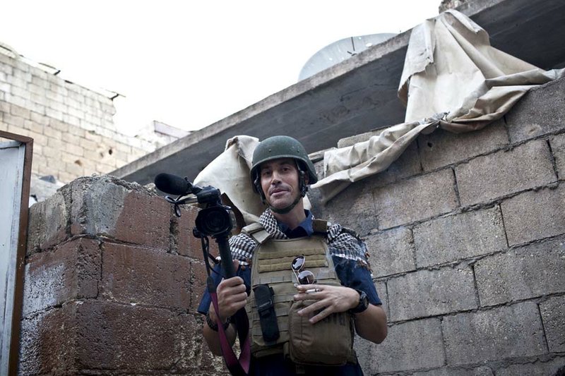 This photo posted on the website freejamesfoley.org shows journalist James Foley in Aleppo, Syria, in November, 2012. The family of an American journalist says he went missing in Syria more than one month ago while covering the civil war there. A statement released online Wednesday by the family of James Foley said he was kidnapped in northwest Syria by unknown gunmen on Thanksgiving day.