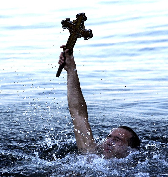 Orthodox Christians celebrate Theophany in various ways around the world. Some release doves as a symbol of the Holy Spirit while others toss crosses into water in remembrance of Christ’s baptism. Young boys or men often dive into the water to retrieve the cross. 