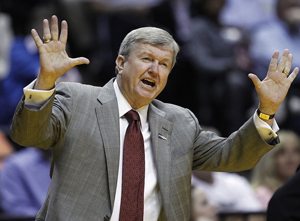 Gary Blair is pictured during the 2011 NCAA Tournament final against Notre Dame. Blair coached Texas A&M to its only national championship win. 