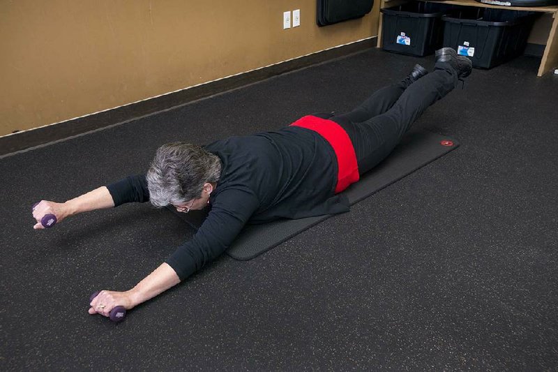 Linda Walker says the Dry Fish is a good challenge for the lower back and neck muscles; you don’t want to do too much too soon but rather build up your endurance over time. 
