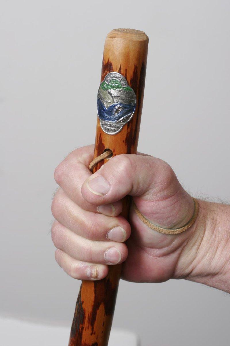 Wooden walking sticks are available in many Arkansas State Parks visitor center boutiques. 