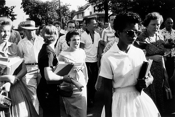 Elizabeth Eckford, one of the students who attempted to integrate Little Rock’s Central High School, was captured in this iconic photo by Will Counts. His work is on display this month at UAFS. 