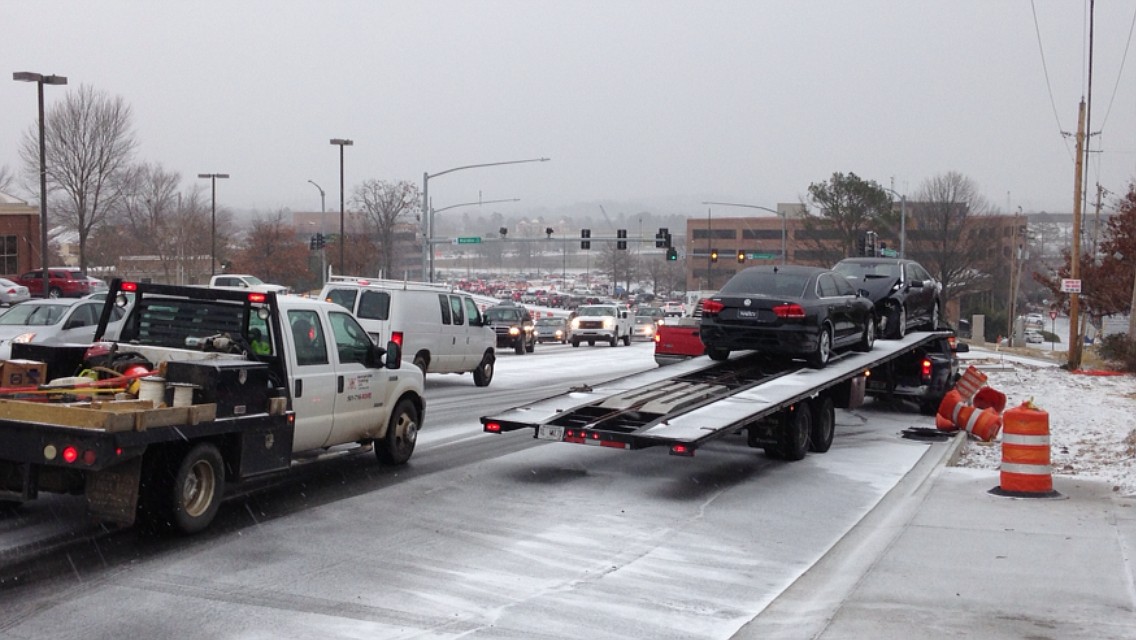 Winter storm turns roads slick, prompts school closings | The Arkansas ...