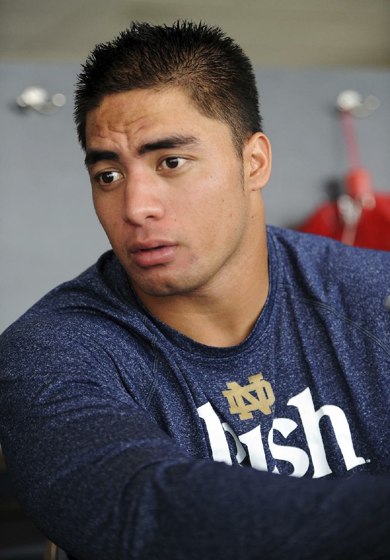 Notre Dame linebacker Manti Te’o (above) and the saga of his fake girlfriend has prompted some minor league baseball teams to plan promotions revolving around fictitious people and mythical creatures. 