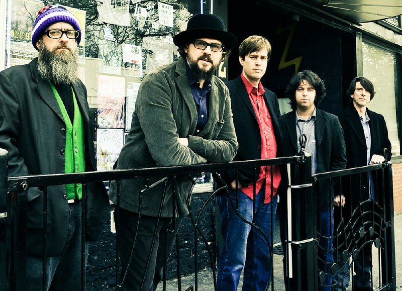 Drive-By Truckers — Brad Morgan (from left), Patterson Hood, John Neff, Jay Gonzalez and Mike Cooley — return to Little Rock for a show Wednesday at the Rev Room. 