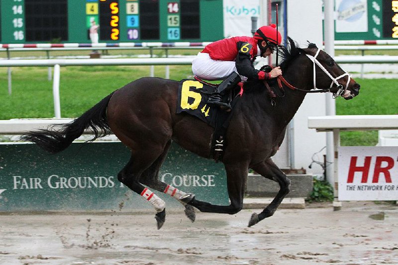 Boss Man Rocket, with jockey Leandro Goncalves aboard, won his first race Jan. 11 at Fair Grounds in New Orleans. The 3-year-old colt, owned by Frank Fletcher of North Little Rock, is scheduled to run Saturday at Oaklawn Park in Hot Springs. It will be his first race around two turns. 
