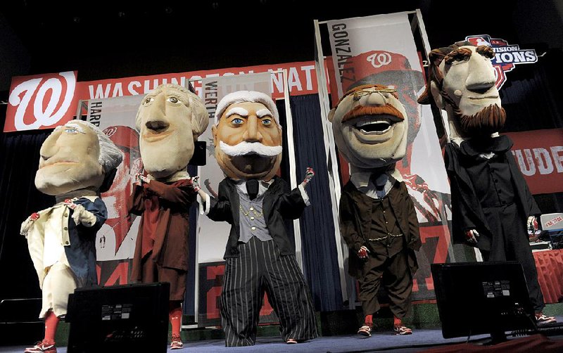 The Washington Nationals presidents race has added a fifth participant, William Howard Taft (center), who will join George Washington, Thomas Jefferson Theodore Roosevelt and Abraham Lincoln. 