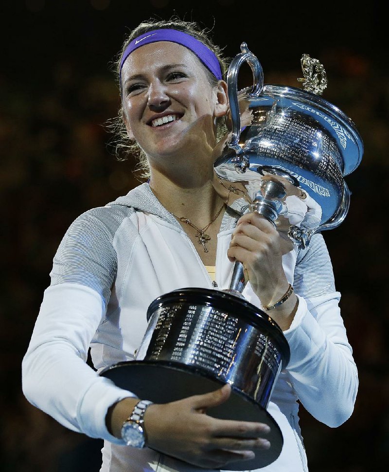 Victoria Azarenka of Belarus beat China’s Li Na 4-6, 6-4, 6-3 Saturday in Melbourne, Australia, to win the women’s singles title at the Australian Open. 