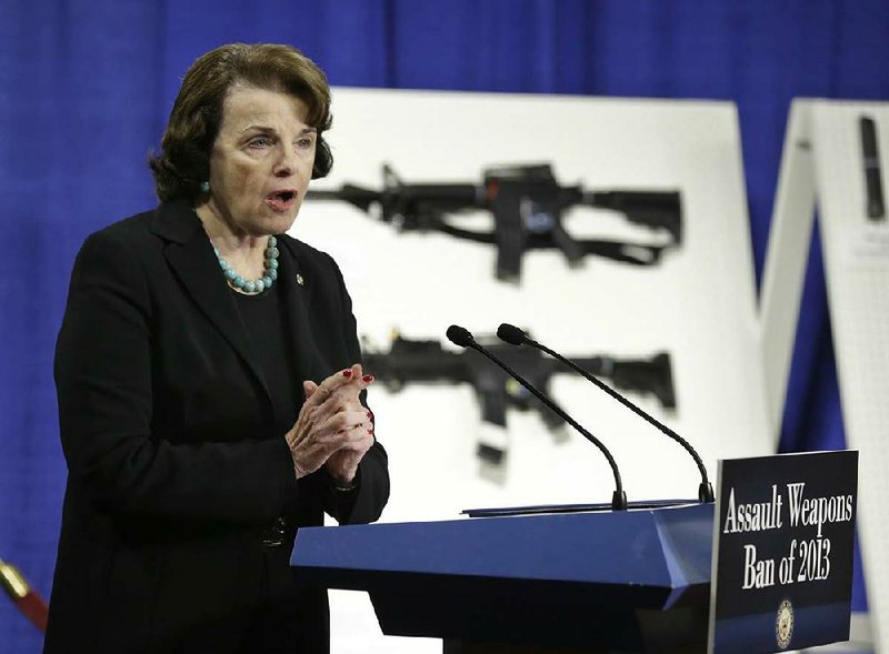 Democratic Sen. Dianne Feinstein of California introduced legislation Thursday that would prohibit the sale or transfer of more than 150 of the most commonly owned militarystyle assault weapons and ammunition magazines that have more than 10 rounds.