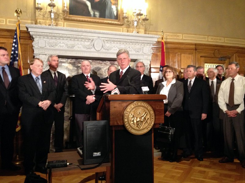 Gov. Mike Beebe announced Tuesday, Jan. 29, 2013, that a $1 billion steel mill is planned for Mississippi County.
