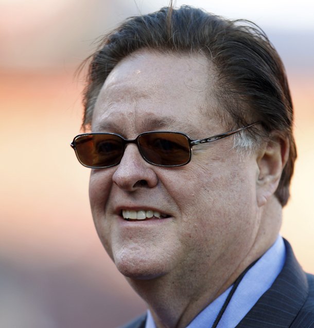 San Francisco 49ers co-owner and co-chairman John York smiles before an NFC divisional playoff NFL football game between the San Francisco 49ers and the Green Bay Packers in San Francisco, Saturday, Jan. 12, 2013. (AP Photo/Tony Avelar)