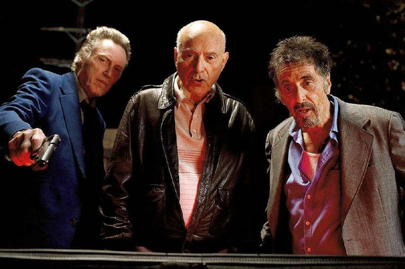 Doc (Christopher Walken), Hirsch (Alan Arkin) and Val (Al Pacino) are old gangsters with one last job in them in Fisher Stevens’ action comedy Stand Up Guys. 