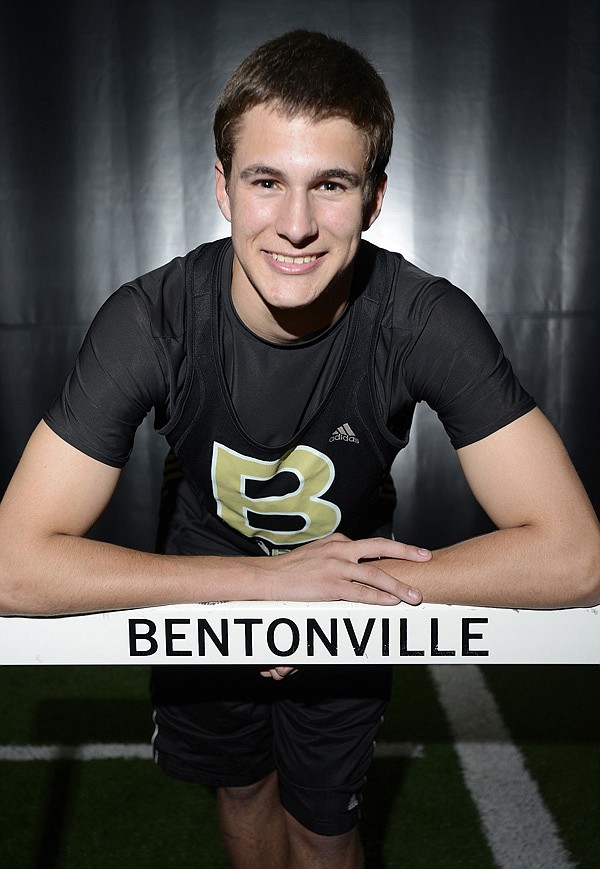 Jordan Patrick, a Bentonville junior, will be competing in the boy’s 60-meter hurdles, triple jump and high jump on Saturday in the Arkansas Indoor Track and Field Championships at the Randal Tyson Track Center in Fayetteville. 